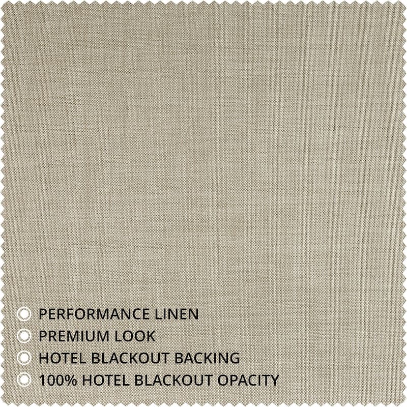 Exclusive Fabrics Solid Performance Linen Grommet Thermal Blackout Curtains for Bedroom & Living Room Curtains Single Panel