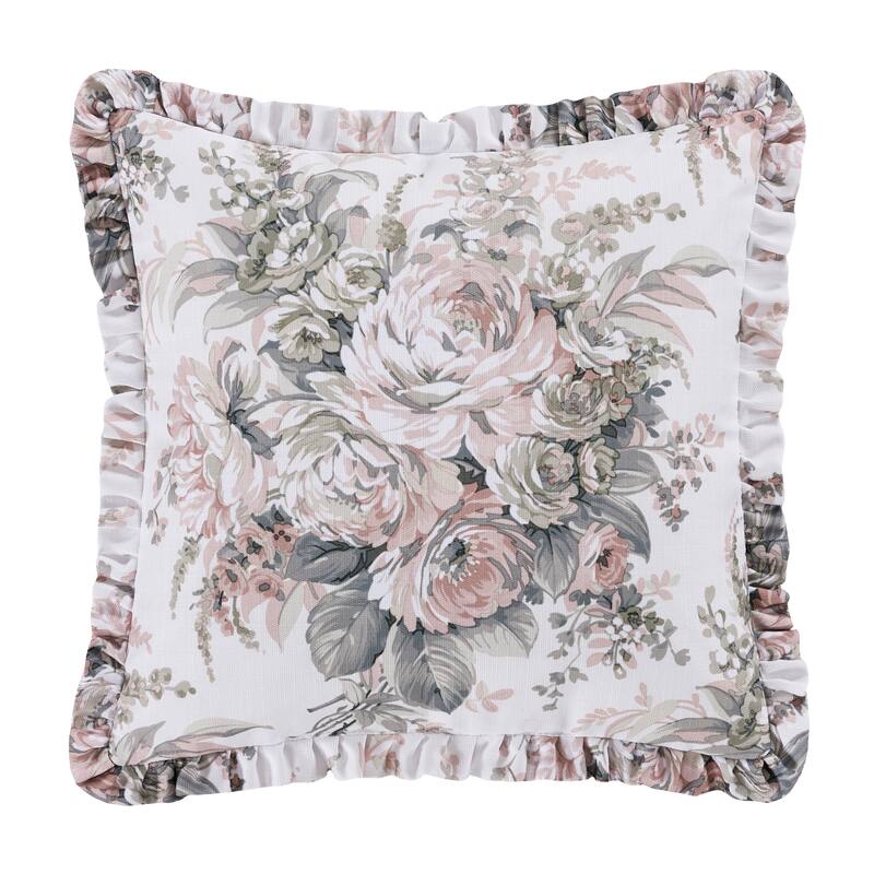 Royal Court Estelle Blush 16" Square Decorative Throw Pillow