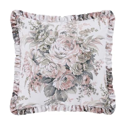 Royal Court Estelle Blush 16" Square Decorative Throw Pillow