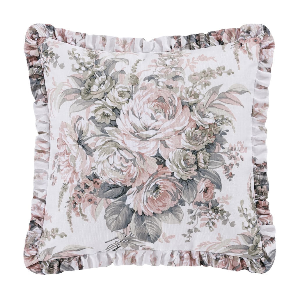 Royal Court Estelle Blush 16" Square Decorative Throw Pillow
