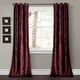 preview thumbnail 35 of 95, Porch & Den Lapeyrous Velvet Solid Room Darkening Window Curtain Panel Set 38"W x 108"L - Plum