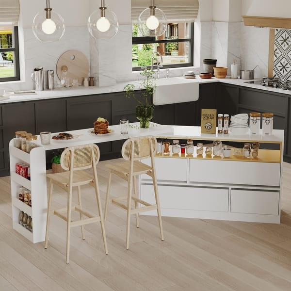 slide 2 of 20, Desk Makeup Table Multi-Functional Furniture for Kitchen, Bedroom White