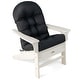 preview thumbnail 4 of 16, Gymax Set of 2 Patio Adirondack Chair Cushion High Back Fade Resistant Black