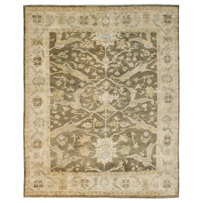 Traditional Multi-Colored Hand-Knotted Wool Area Rug