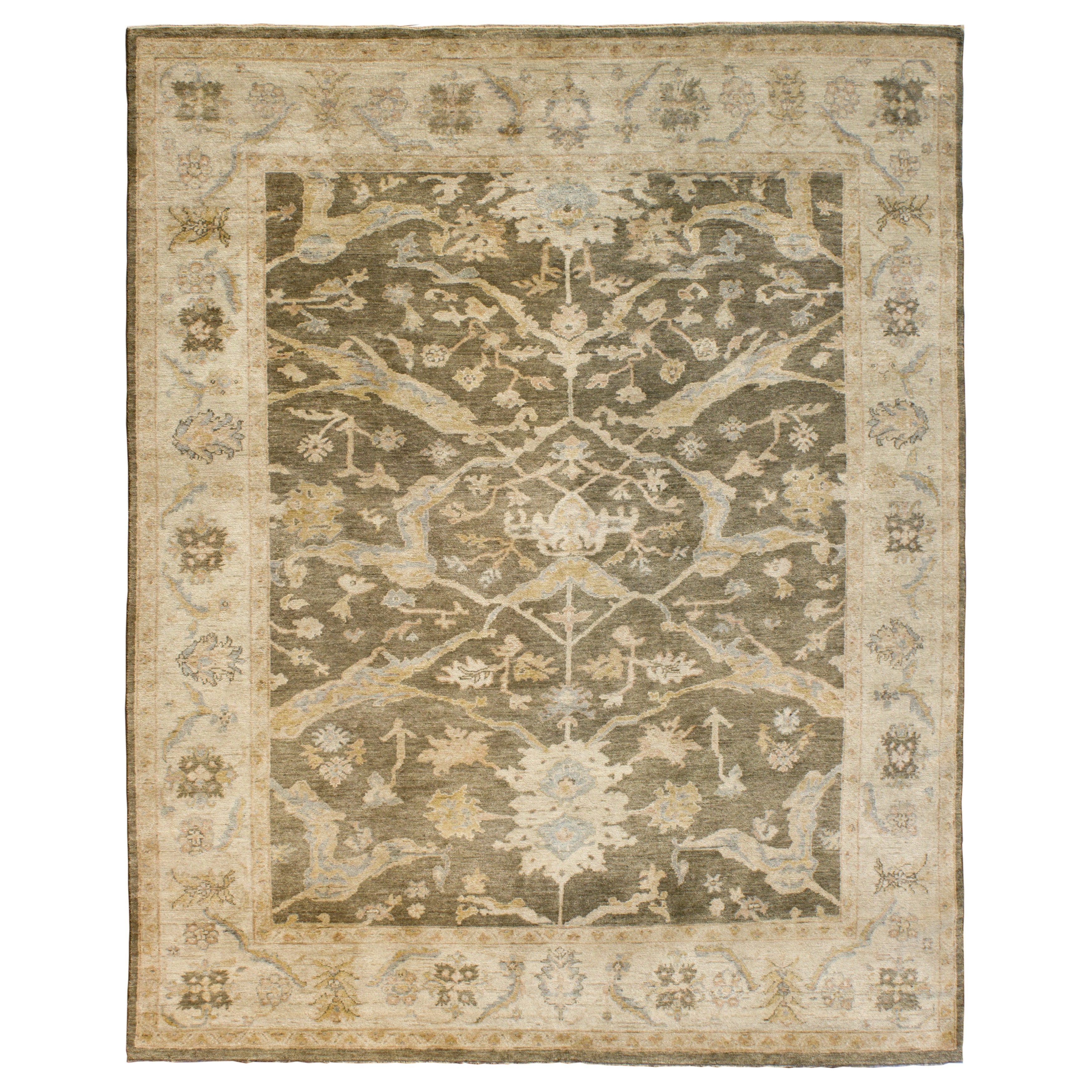 KALATY Traditional Multi-Colored Hand-Knotted Wool Area Rug