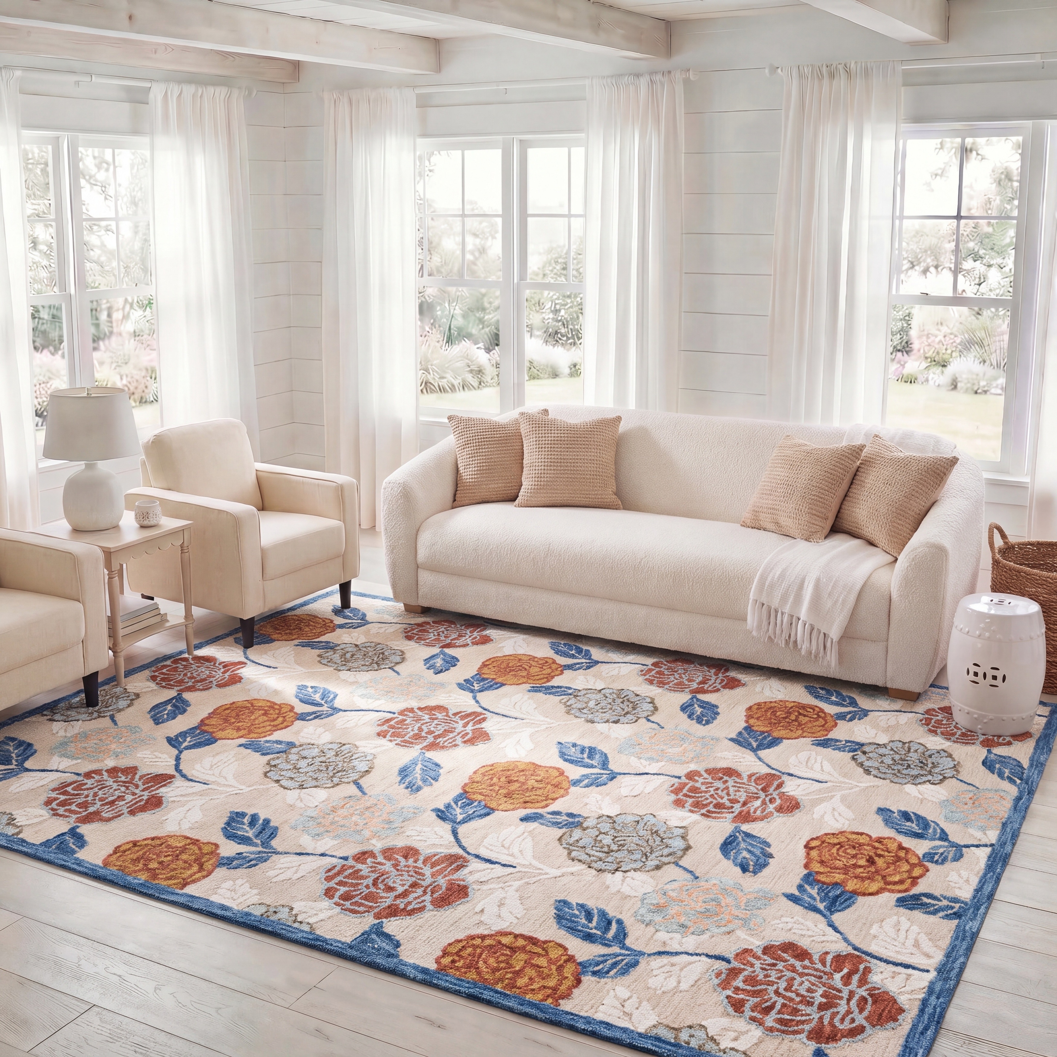 SAFAVIEH Handmade Blossom Irana Modern & Contemporary Wool Rug