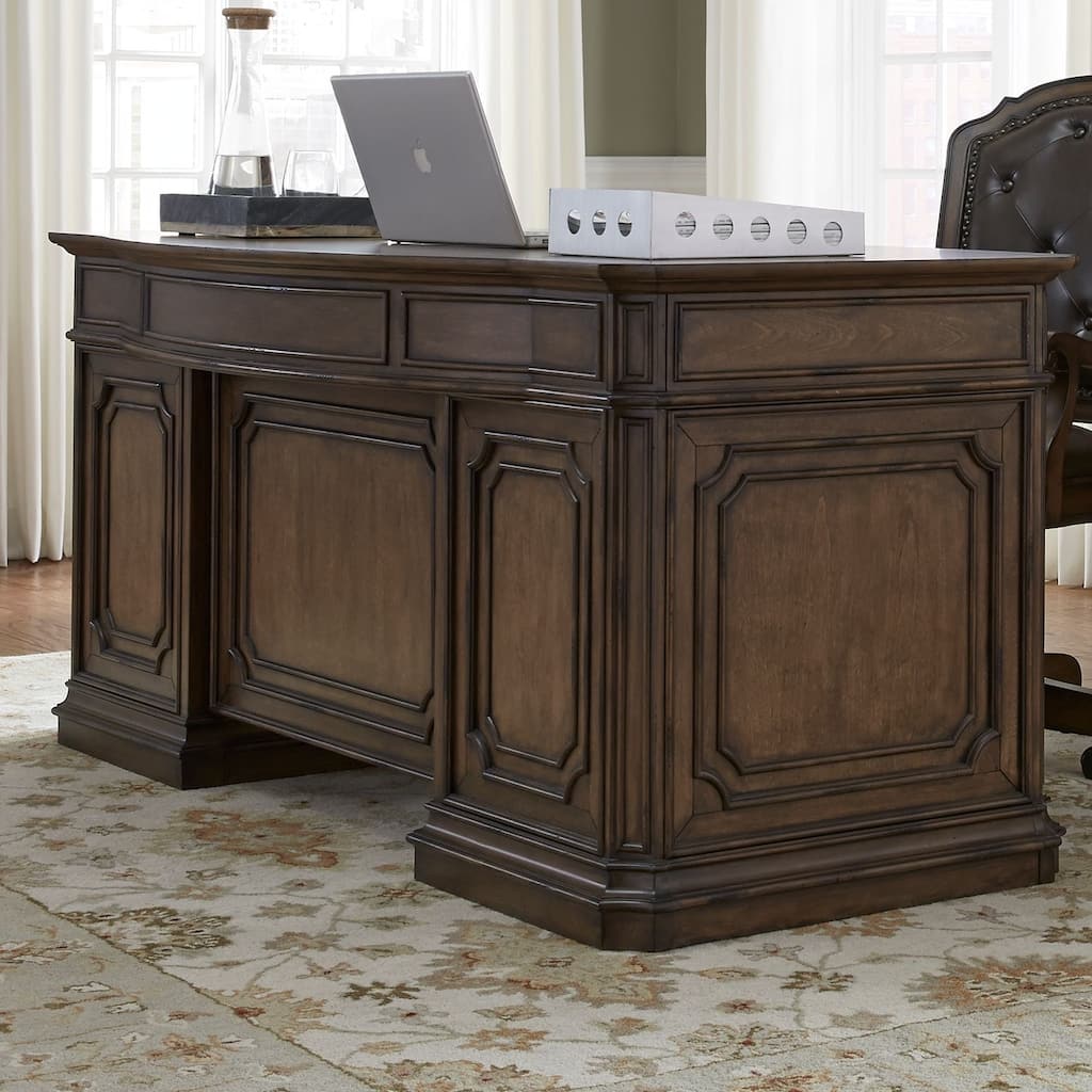 Amelia Antique Toffee Jr Executive Desk