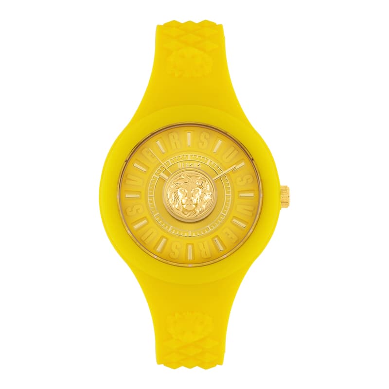 Versus Versace Fire Island Lion Strap Watch - Yellow