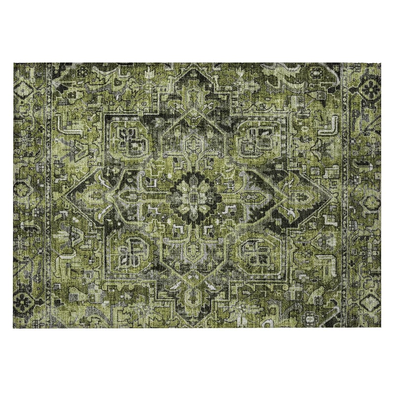 Maso Oriental Weather Resistant Timeless Grace Outdoor Rug