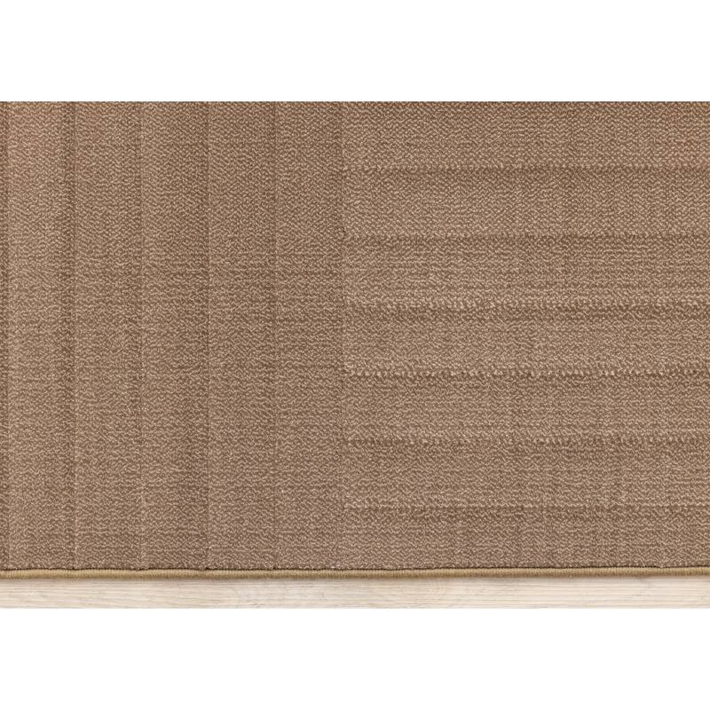 Elizabeth Collection - Brown Curves Textured Area Rug