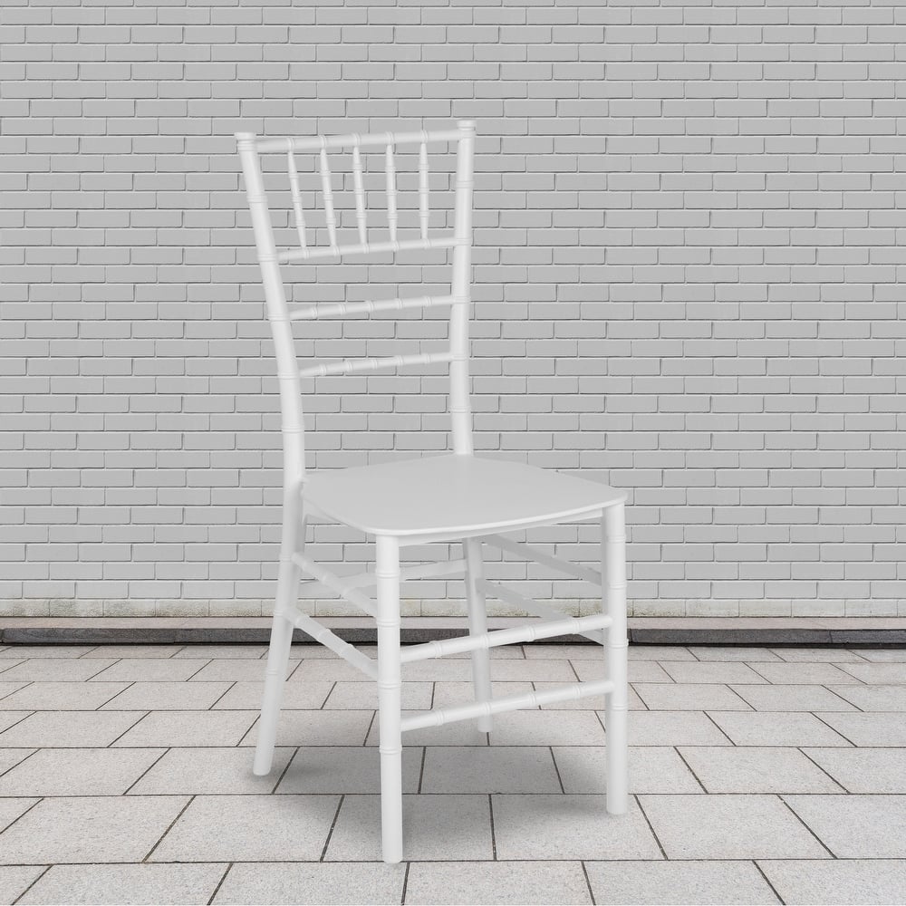 2 Pack Gold Resin Stacking Chiavari Chair - 15"W x 18.75"D x 35"H - 15"W x 18.75"D x 35"H