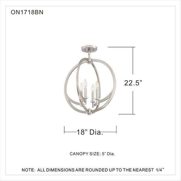 Quoizel Orion Brushed Nickel 4-light Semi-flush Mount