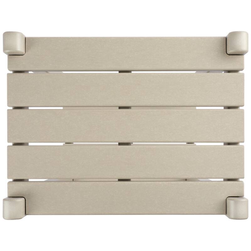 Polytrends Laguna Hdpe All Weather Outdoor Patio Two Shelf Square Table
