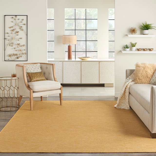 Nourison Positano Ombre Casual Modern Indoor/Outdoor Rug - 4' x 6' - Yellow