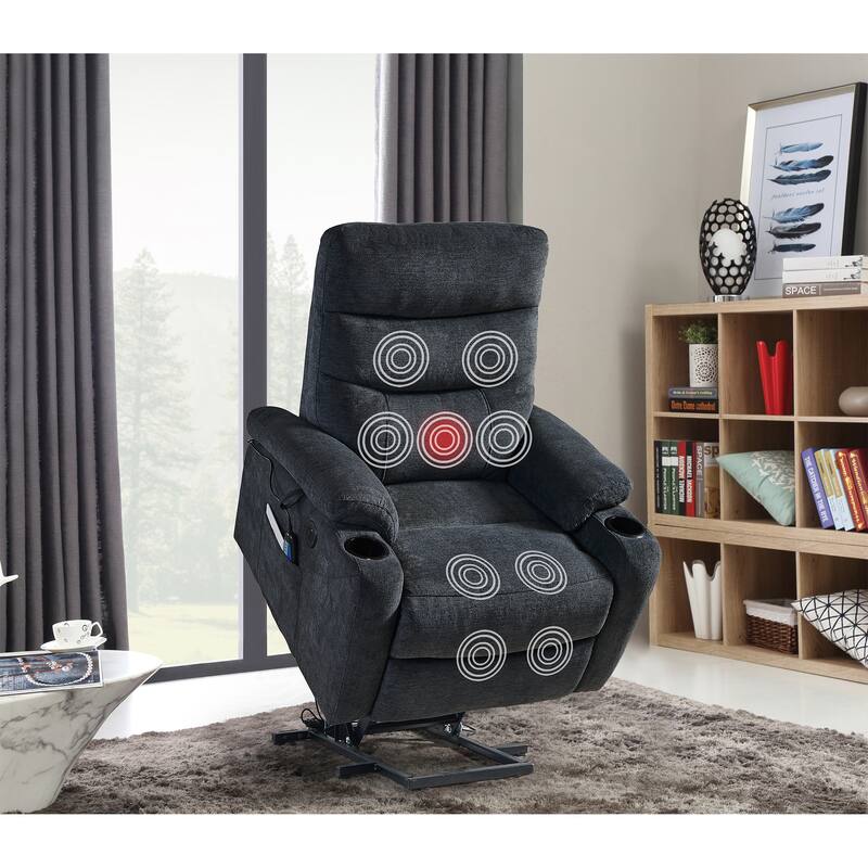 Christopher Knight Home - Liyasi Electric Power Lift Recliner with Massage, Heat, and Convenient Features