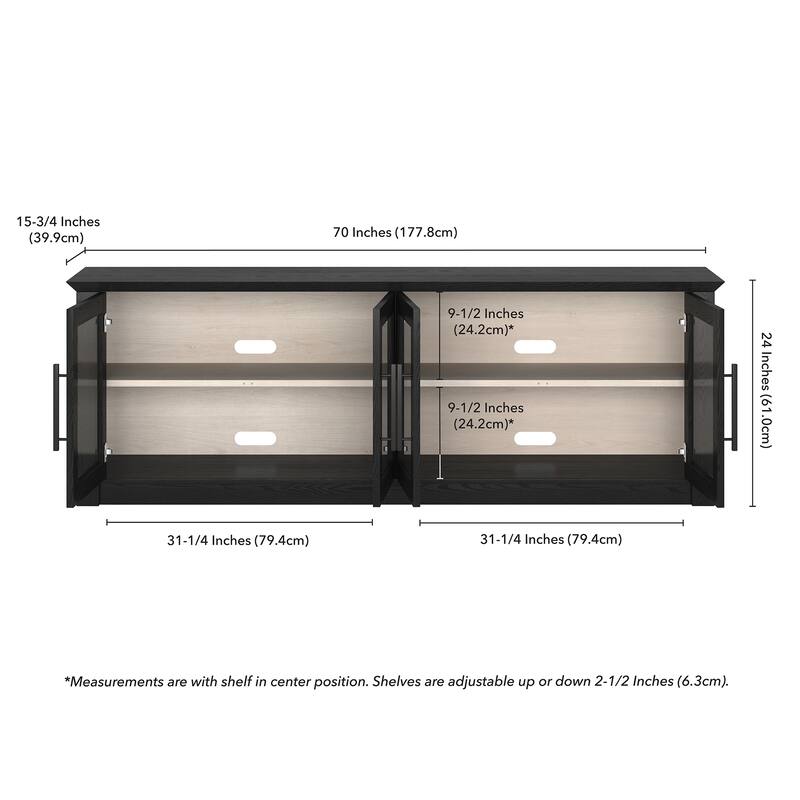 Thornwell Rectangular TV Stand for TV's up to 78"