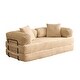 preview thumbnail 42 of 71, OVIOS Supreme Soft Fluffy Loveseat Sleeper Sofa