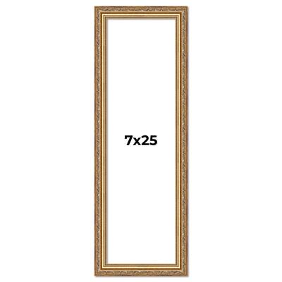 7x25 Frame Red Solid Wood Picture Frame Width 1.75 Inches | Interior Frame Depth 1 13/16 Inches