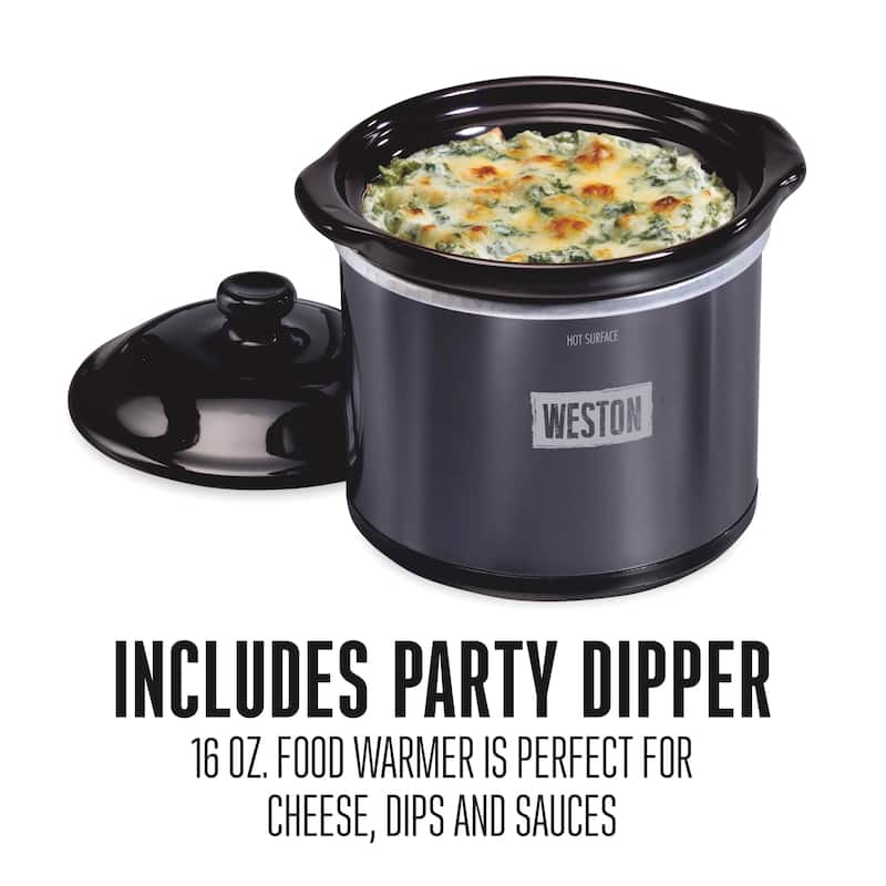 Weston 2-in-1 Indoor Smoker & 6 Quart Slow Cooker with Party Dipper
