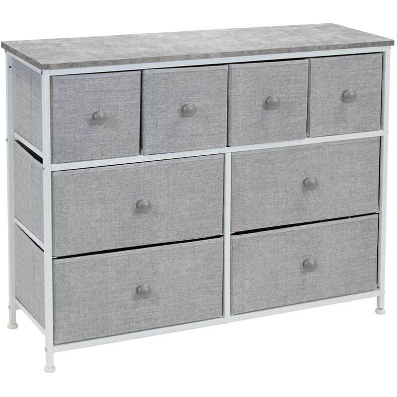 Dresser w/ 8 Drawers - Furniture Storage Chest Tower Unit for Bedroom (Black)