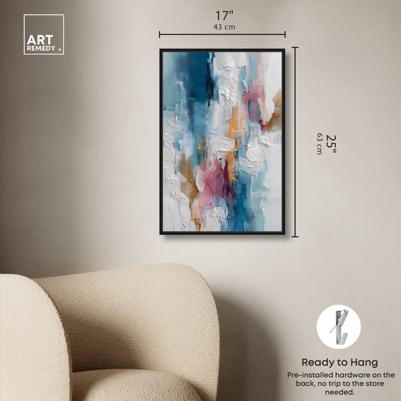 Petal Pink and Ocean Blue I Canvas by Art Remedy