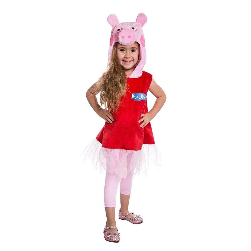 Shop Peppa Pig Deluxe Peppa Pig Dress Toddler Costume Pink Overstock 17881722
