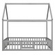 preview thumbnail 4 of 58, Wood House Bed with Fence and Door