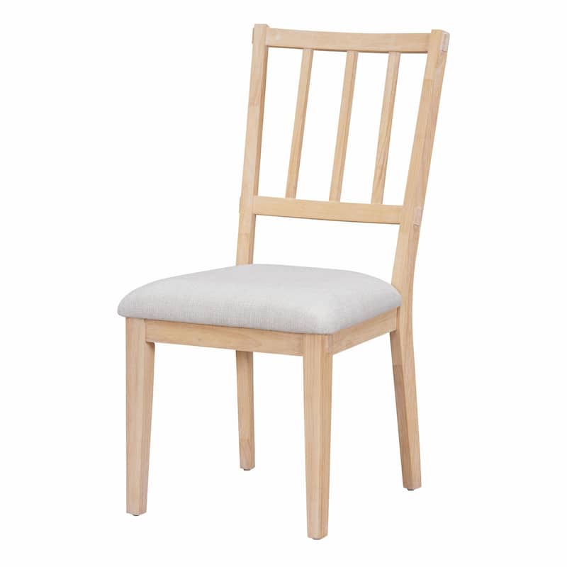 5-Piece Rustic Charm Round Dining Set - 3 Upholstered Chairs with Curved Bench