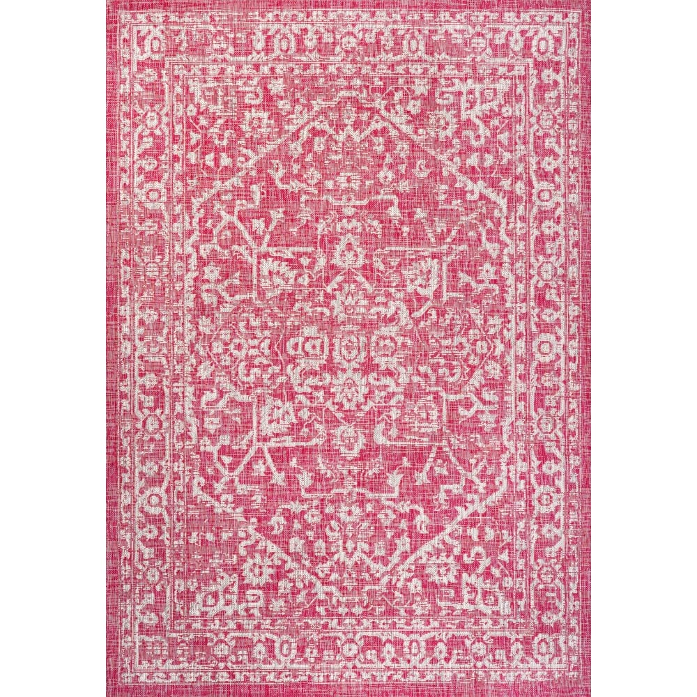 JONATHAN Y Medallion Textured Weave Indoor/Outdoor Area Rug