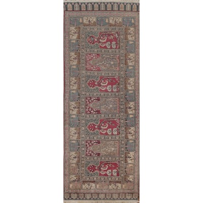 Vintage Anatolian Turkish Oriental Runner Rug Hand-knotted Wool Carpet - 3'0" x 8'8"