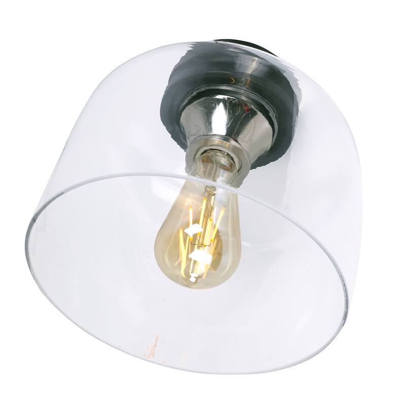Designers Fountain Ezra Single Light 9" Wide Semi-Flush Ceiling