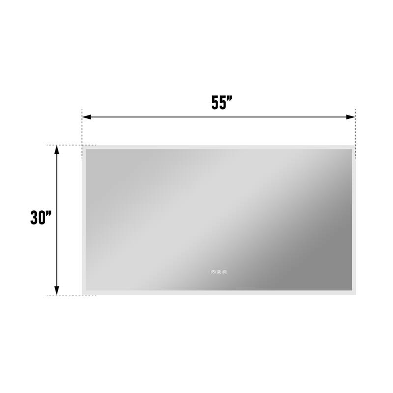 Modern Wall Mounted LED Bathroom Frontlit/Backlit Mirror With PMMA Diffuser