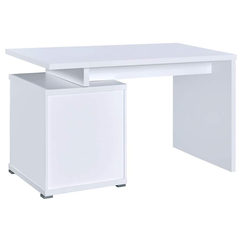 Modern 2-Drawer Office Desk with Flexible Reversible Setup and Ample Storage for Documents and Office Supplies