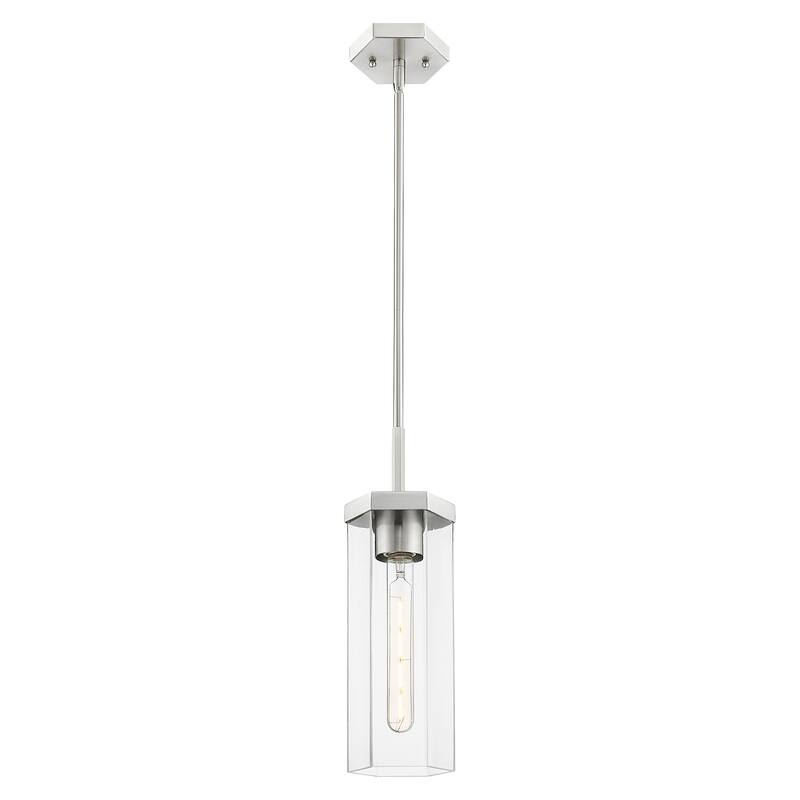 Innovations Lighting Downtown Urban - Blakeley - 1 Light 5" Stem Hung Pendant - Clear Shade/Satin Nickel