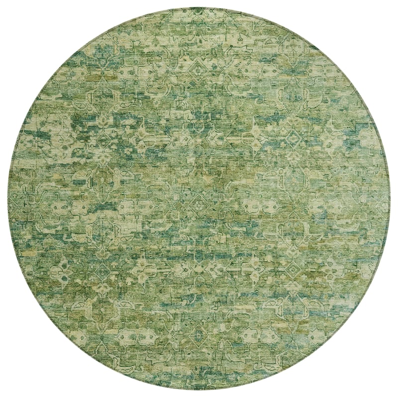 Machine Washable Indoor/ Outdoor Traditional Harmony Chantille Rug