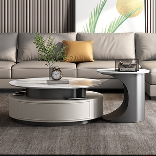 JASIWAY Affordable Luxury Modern Coffee Side Table Set - On Sale - Bed ...