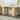 Brown Rattan Handmade Textured Oval Living Room Console Table with Linear Wood Strip Design