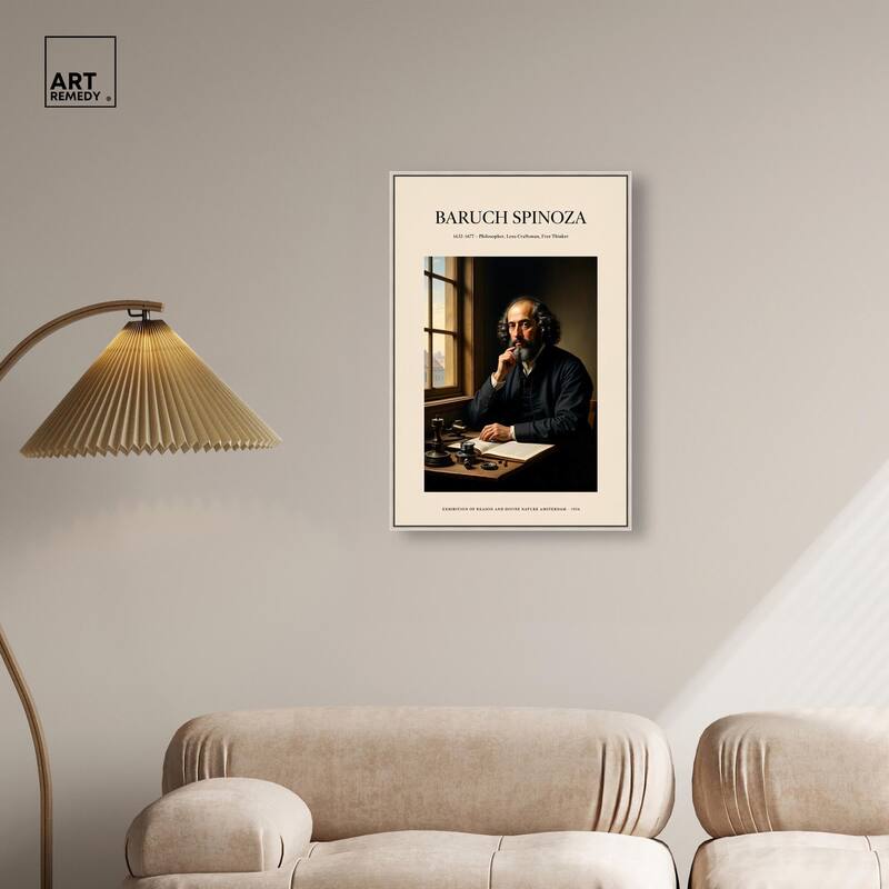 Philosopher Spinoza Canvas by Art Remedy