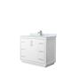 Option White, Nickel Trim, White Carrara Marble Top