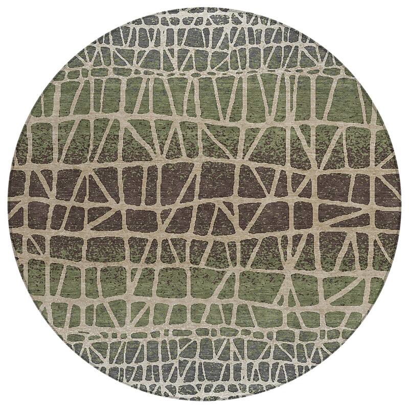 Machine Washable Indoor/ Outdoor Boho Global Chantille Rug