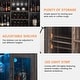 preview thumbnail 4 of 18, Wine Bar Cabinet with LED Light - 15.7"D x 47.2"W x 34.61"H