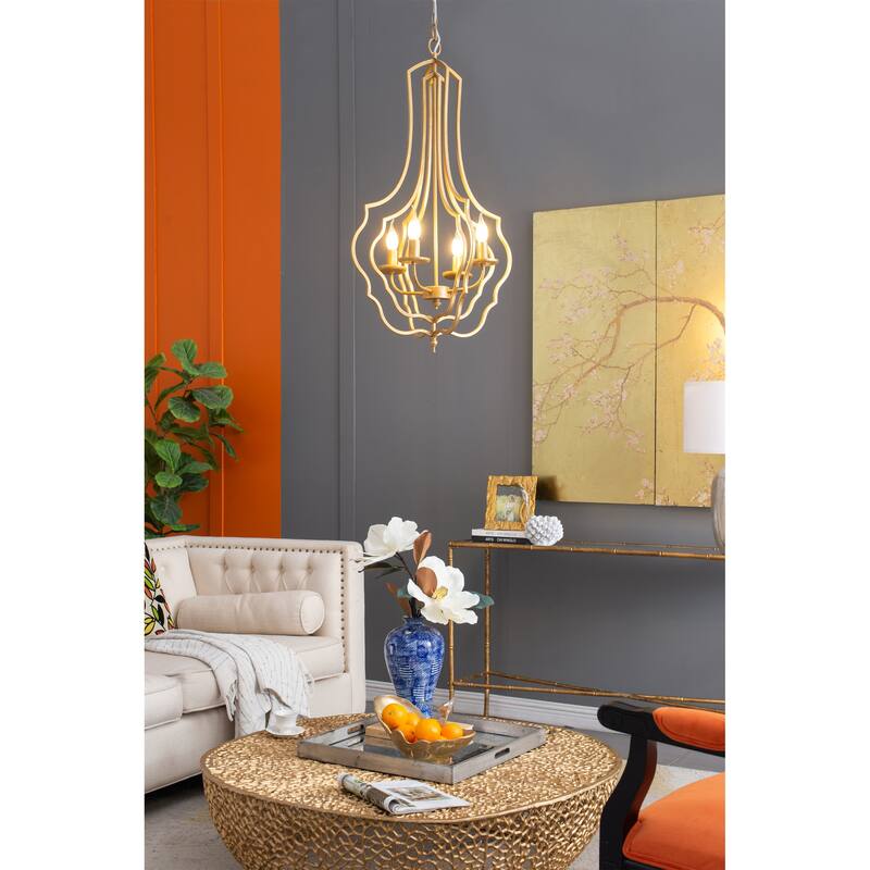 4 - Light Metal Chandelier
