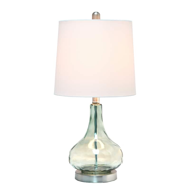 23.25 in. Modern Colored Dimpled Glass Table Lamp