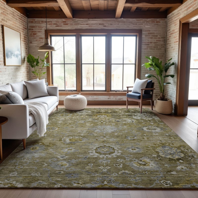 Premium Washable Super Soft Traditional Vintage Mayfield Rug - Brown - 2'6" x 3'10"