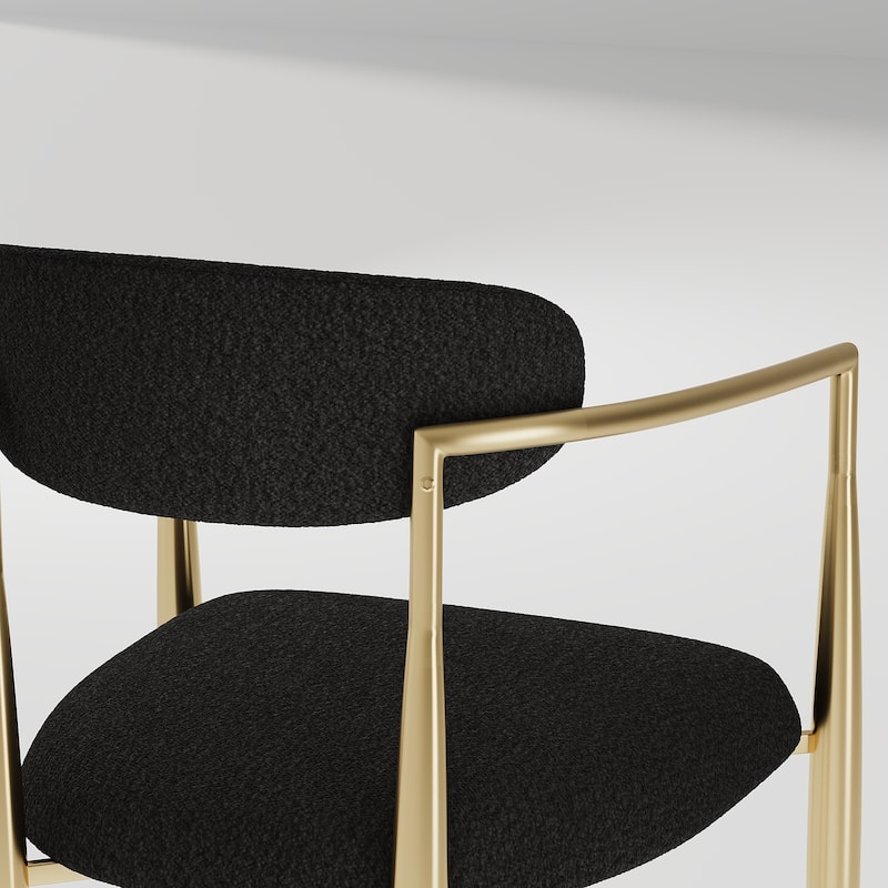 9 - Piece Extendable Sintered Stone Top Cross Legs Dining Set With 8 Fabric Chair