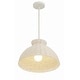 preview thumbnail 4 of 6, Reese 1 Light Matte White Pendant - 16"W x 9.5"H