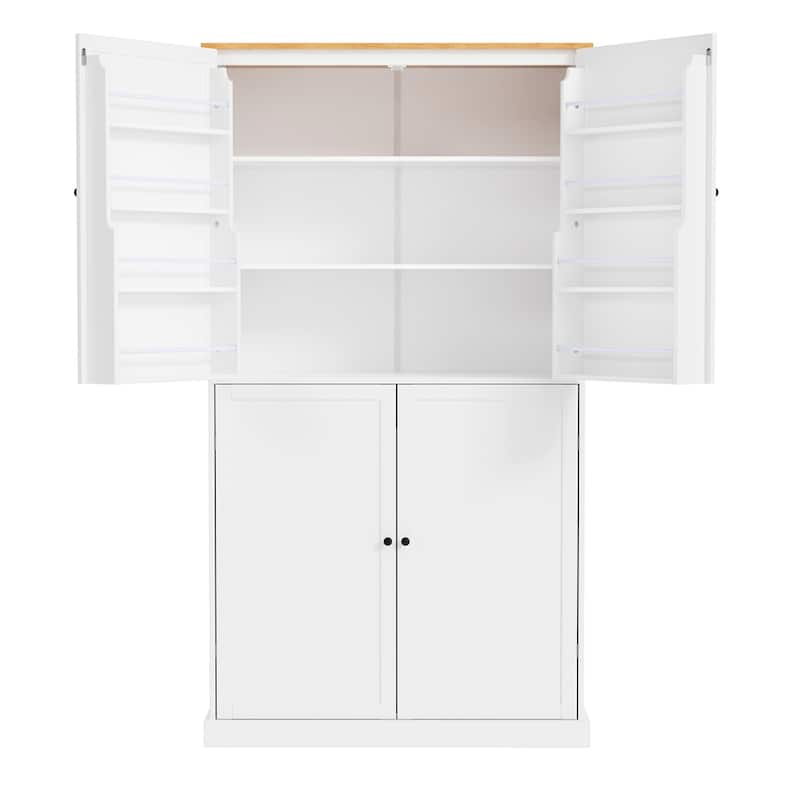 High Freestanding Kitchen Pantry Large Cupboard Storage Cabinet