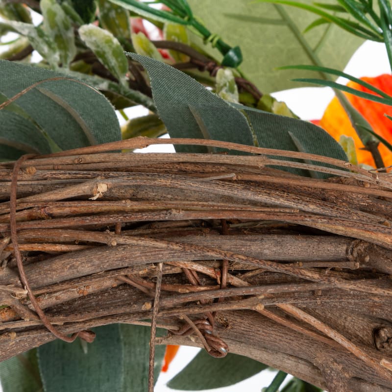 24. in Mixed Spring Flower Eucalyptus Leaf Wreath