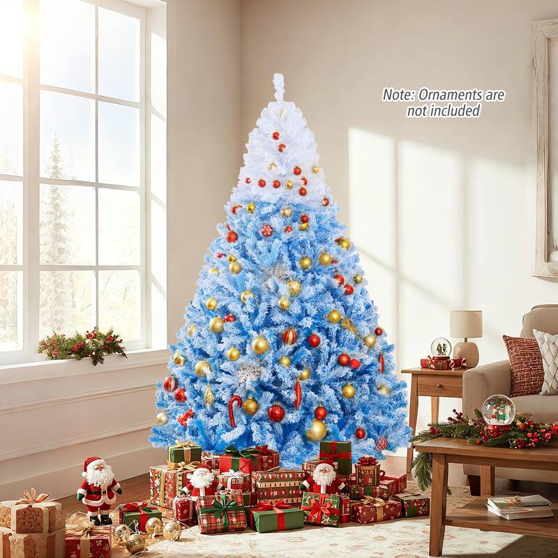 Costway 5/6/7/8 FT Artificial Christmas Tree with 180/250/350/470 Warm - See Details