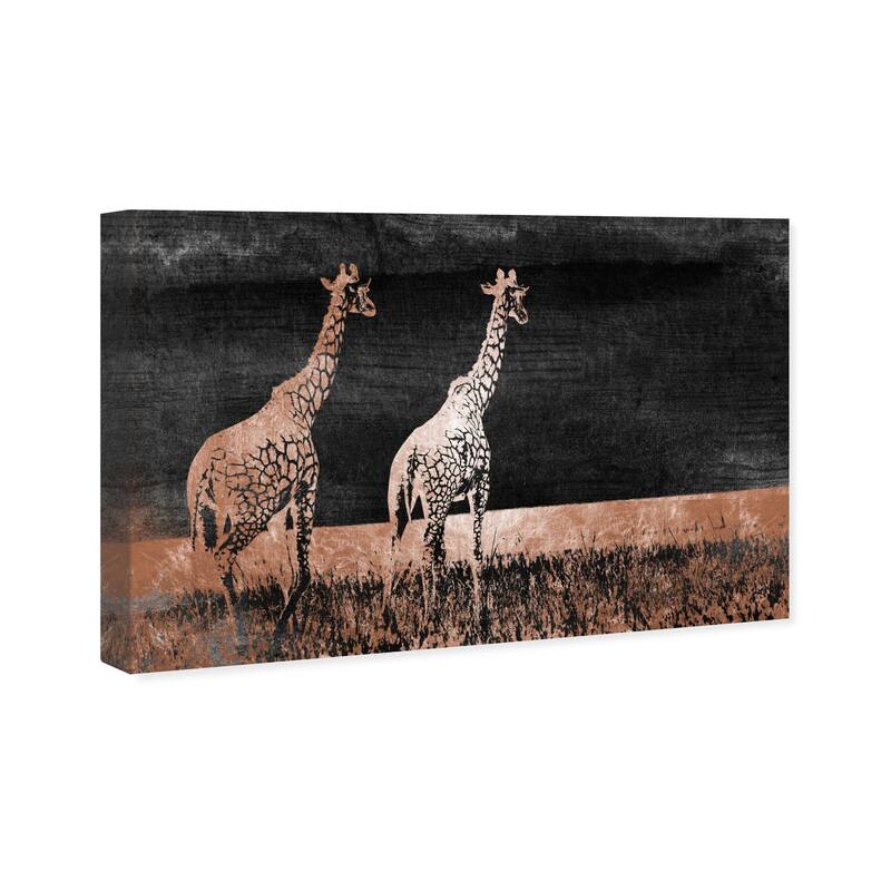 Wynwood Studio Canvas Animals Let's Take A Walk Copper Bronze and Copper Modern & Contemporary Wall Art Canvas Print